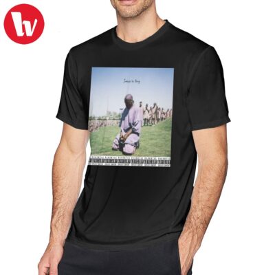 Kayne West Praying Logo Printed T-shirt