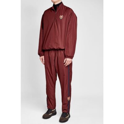 Kayne West Men Wine Red Sweatpants Trousers