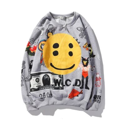 Kanye Smliey Graffiti Sweatshirt