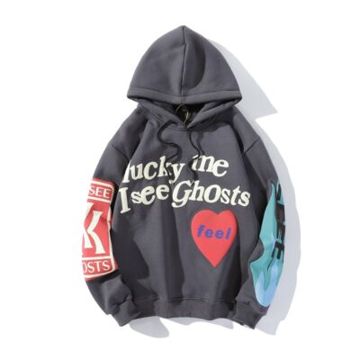 Jesus Is King Lucky Me I See Ghosts Hoodie