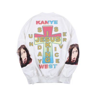 Jesus Is King Long Sleeve Print Sweatshirt