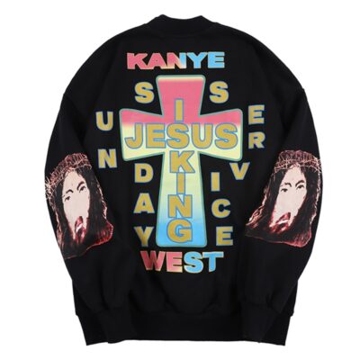 Jesus Is King Long Sleeve Print Sweatshirt