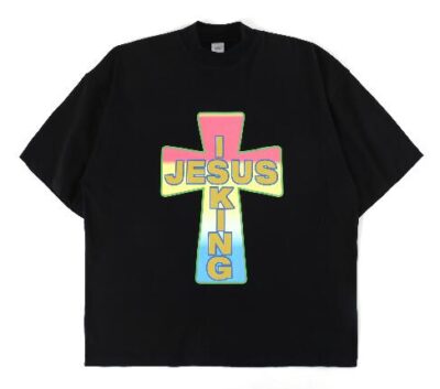 Jesus is King White Print T-Shirt