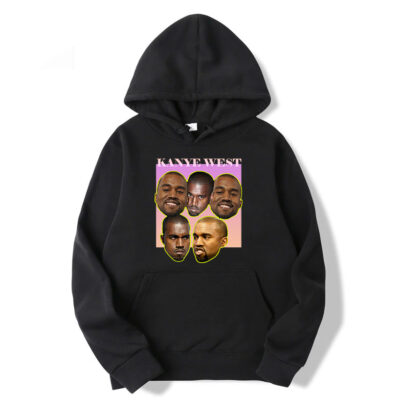 Kanye West Funny Face Stickets Hoodie