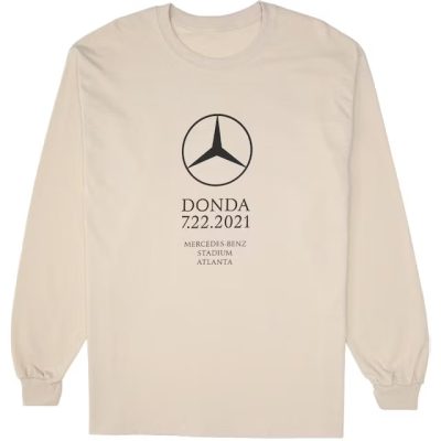 Kanye West Donda Atlanta Listening Event L/S T shirt Cream