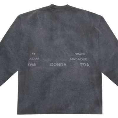 Kanye West Donda Doves Slam LS T shirt Washed Black back
