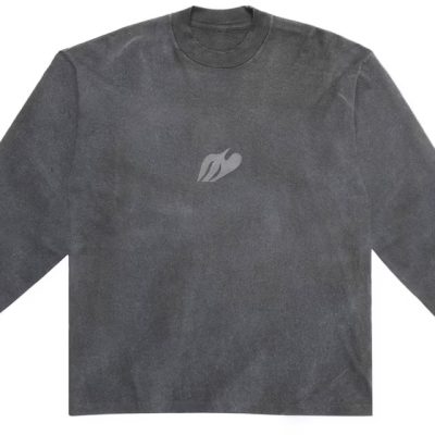 Kanye West Donda Doves Slam L/S T shirt Washed Black